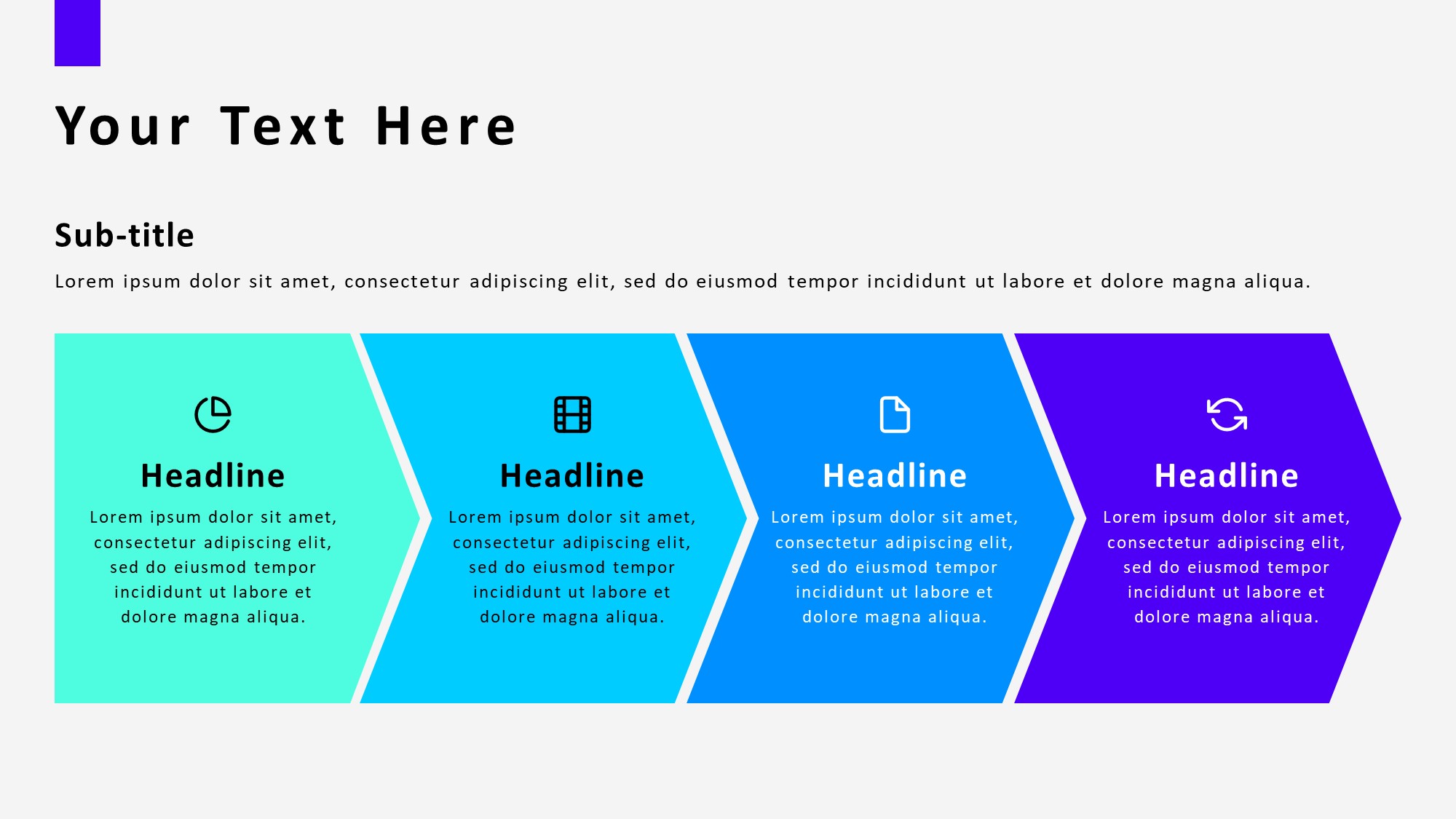 Four-Step Process PowerPoint Template