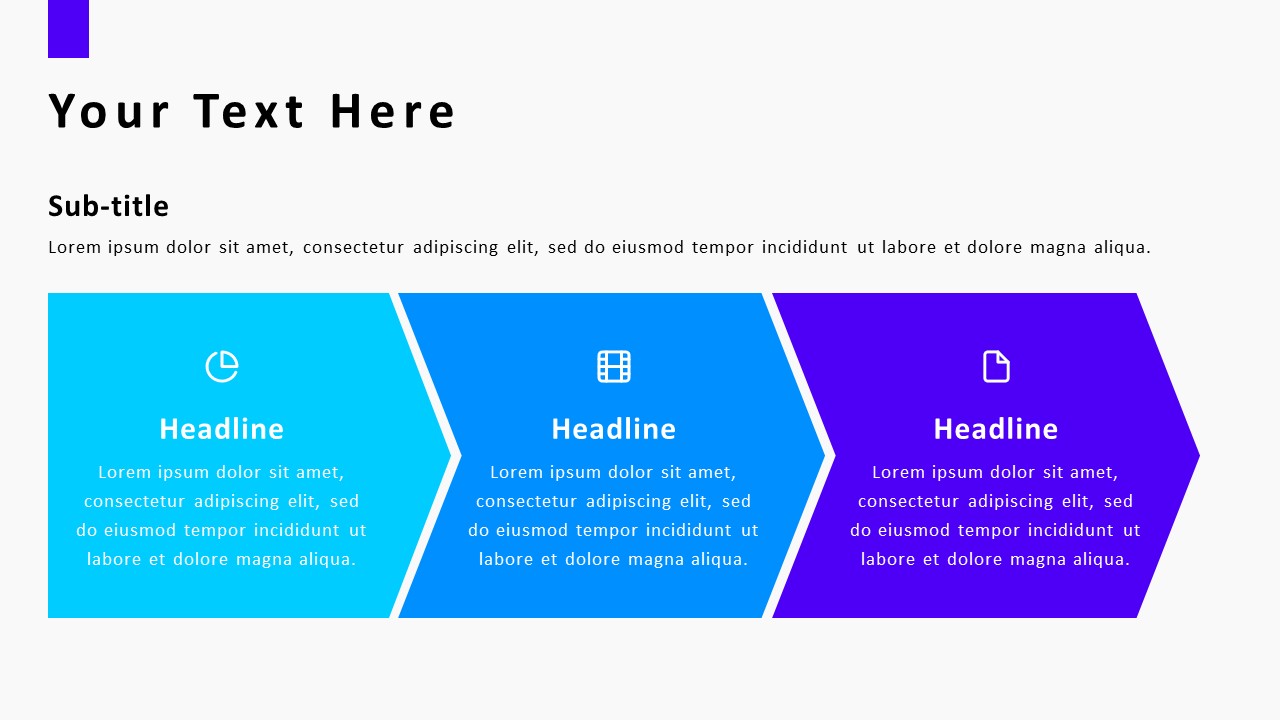 3-Step Process PowerPoint Slide Template