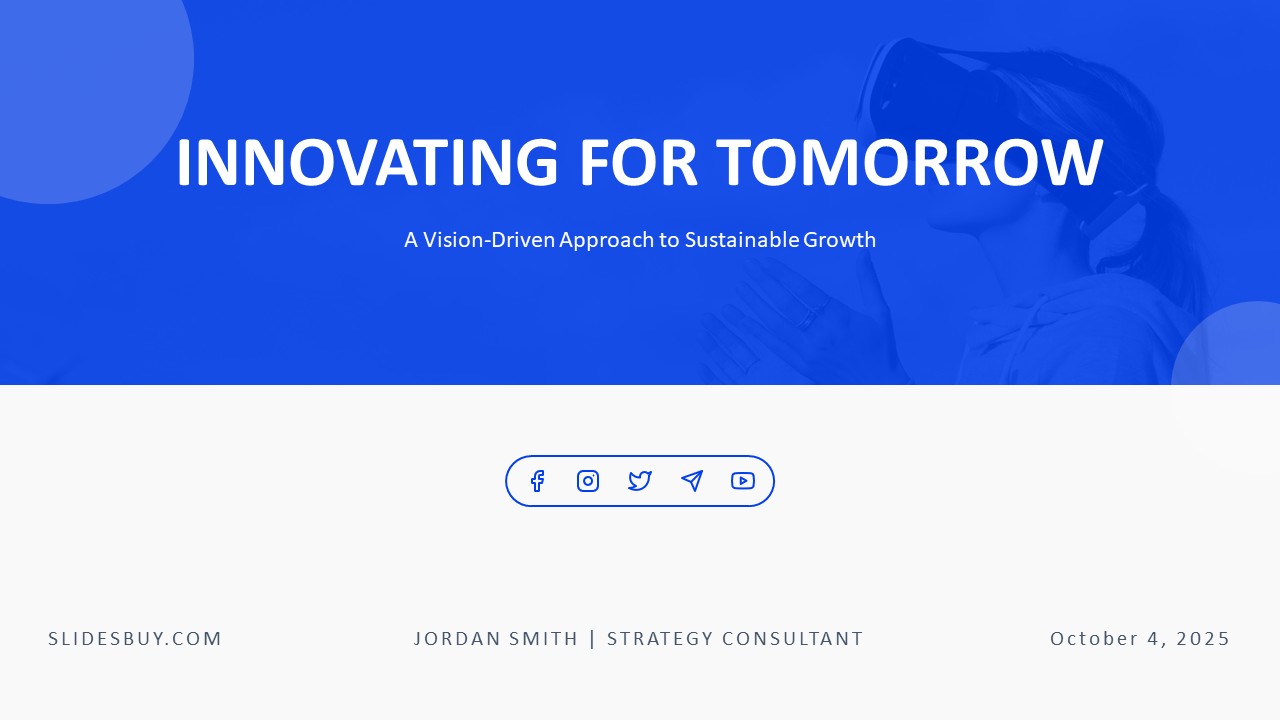 Innovation for Tomorrow PowerPoint Template