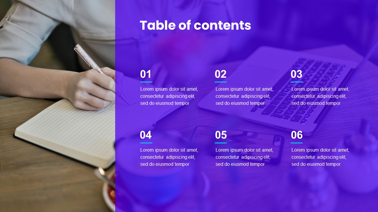 Table of Content PowerPoint Template - S1088