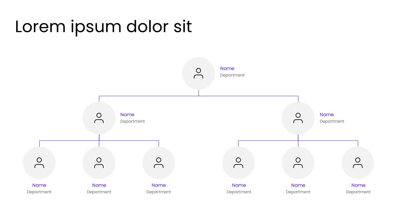 Organisation chart PowerPoint Template - S1156