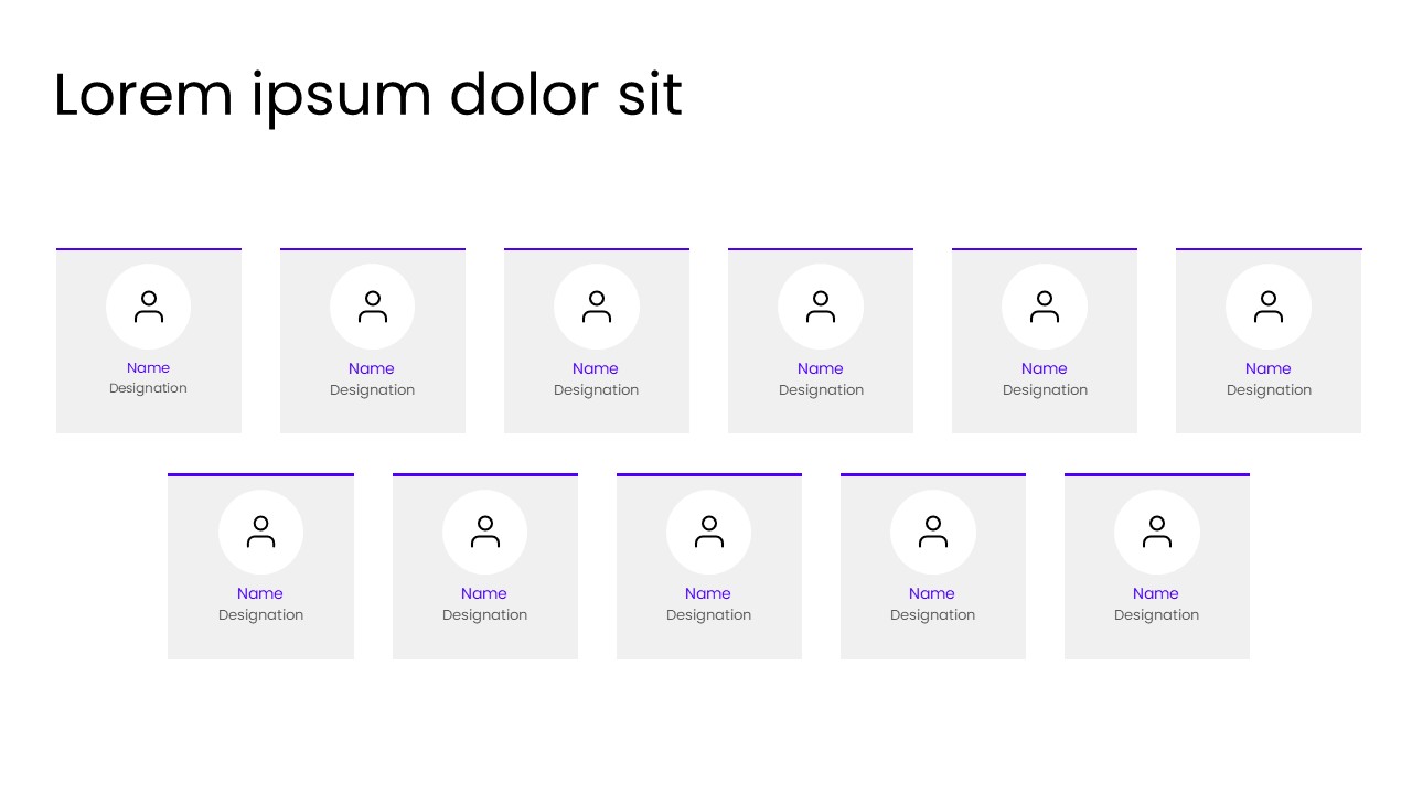 Organisation chart PowerPoint Template - S1157