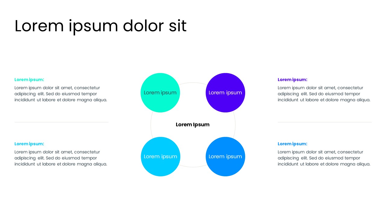 4 Circular Infographics PowerPoint Template