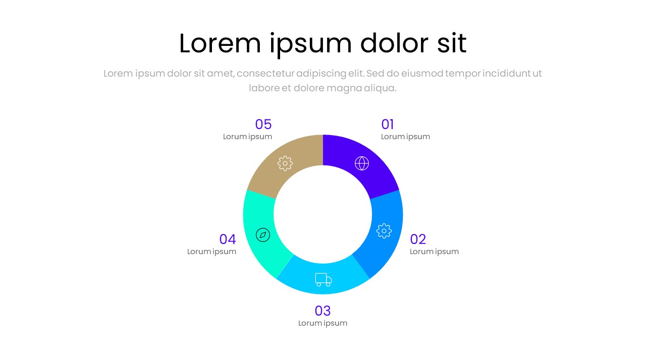 5 Circular Infographics PowerPoint Template
