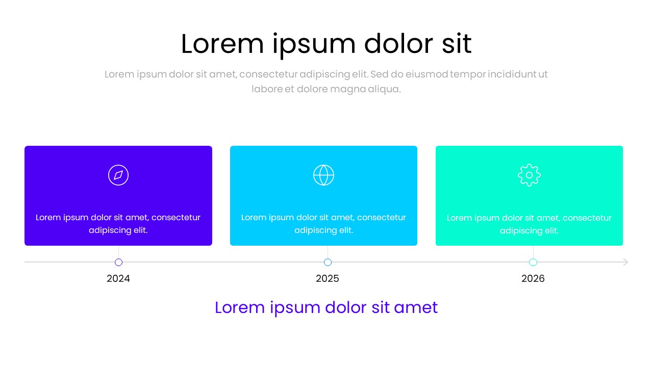 3-Step Journey Infographics PowerPoint Template