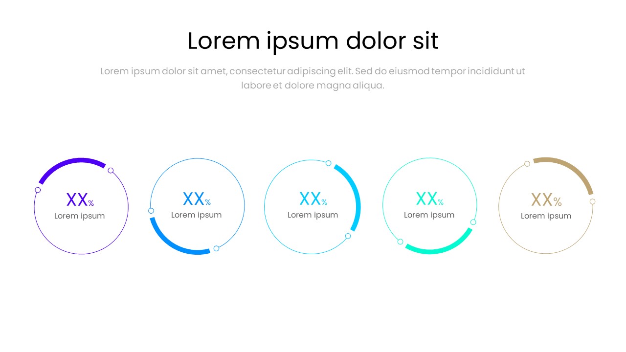 Circular Progress Chart PowerPoint Template