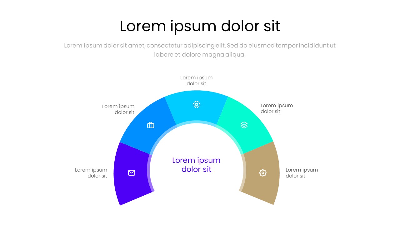 Modern PowerPoint Circular Infographic Slide with Segmented Diagram