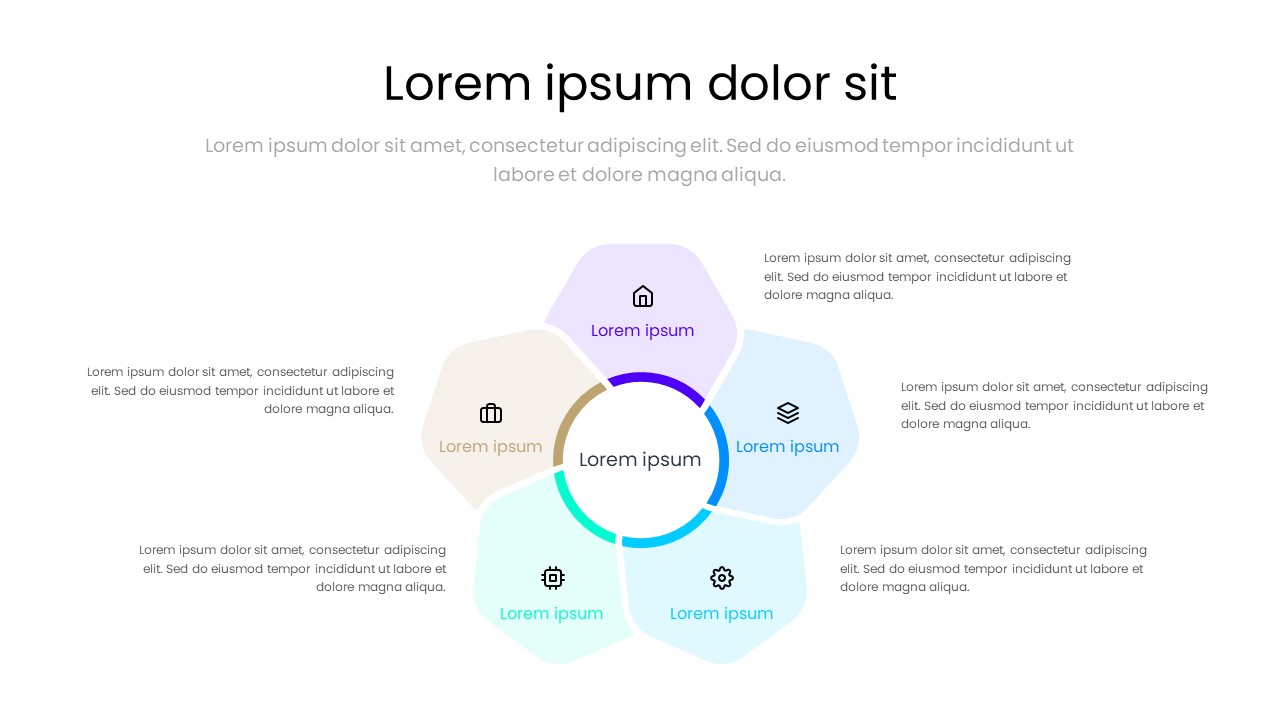 Modern PowerPoint Process Diagram Slide with Circular Flow Design