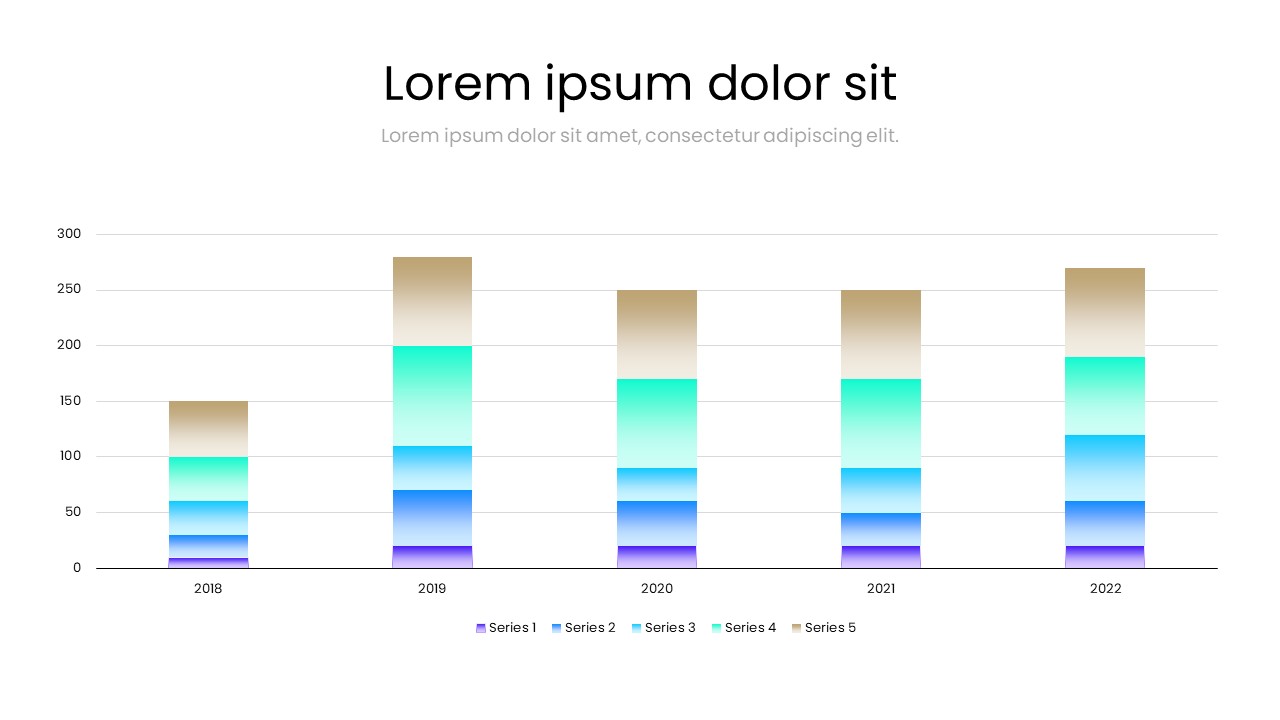 Business Data Comparison Slide with Stacked Bar Chart Template