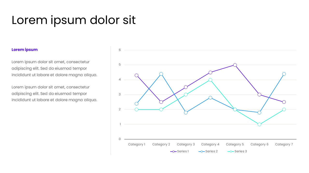Multi-Series Line Chart Data Visualization Presentation Slide