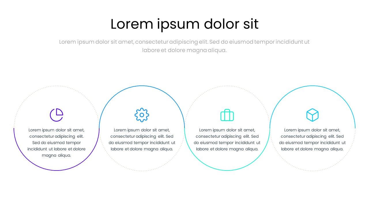 4 Step Process Infographic PowerPoint Slide