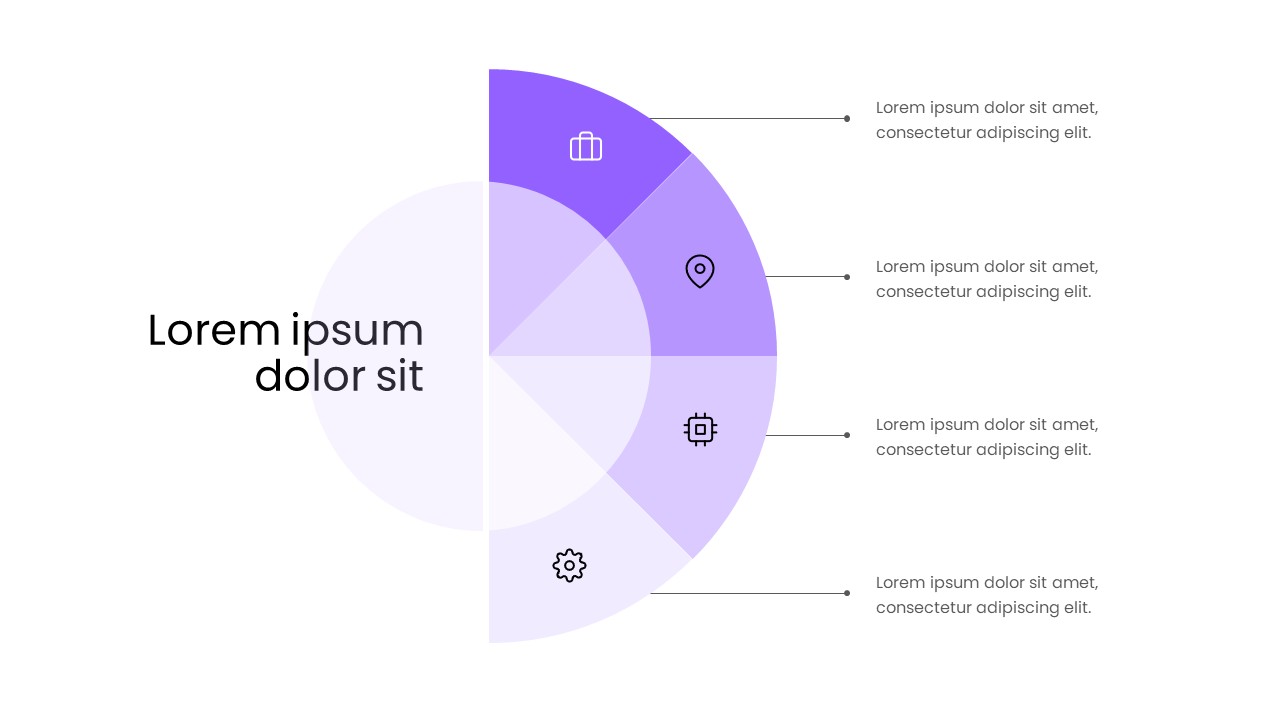 Circular Infographic Presentation Slide – Modern Business Process Diagram