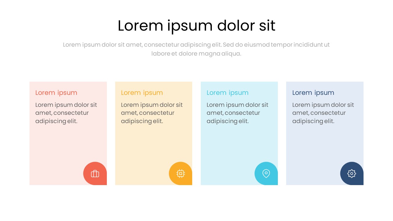 4 Step Business Strategy Slide – Minimal Presentation Infographic