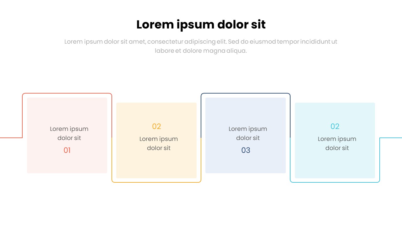 Modern PowerPoint Slide Template with Four Content Blocks