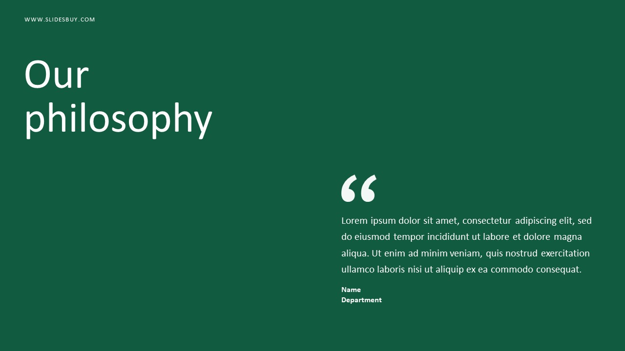 Our Philosophy PowerPoint Template – Corporate Vision Presentation Slide