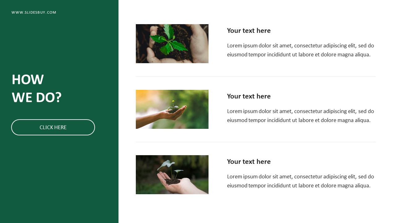 How We Do PowerPoint Template – Eco Business Process Presentation Slide