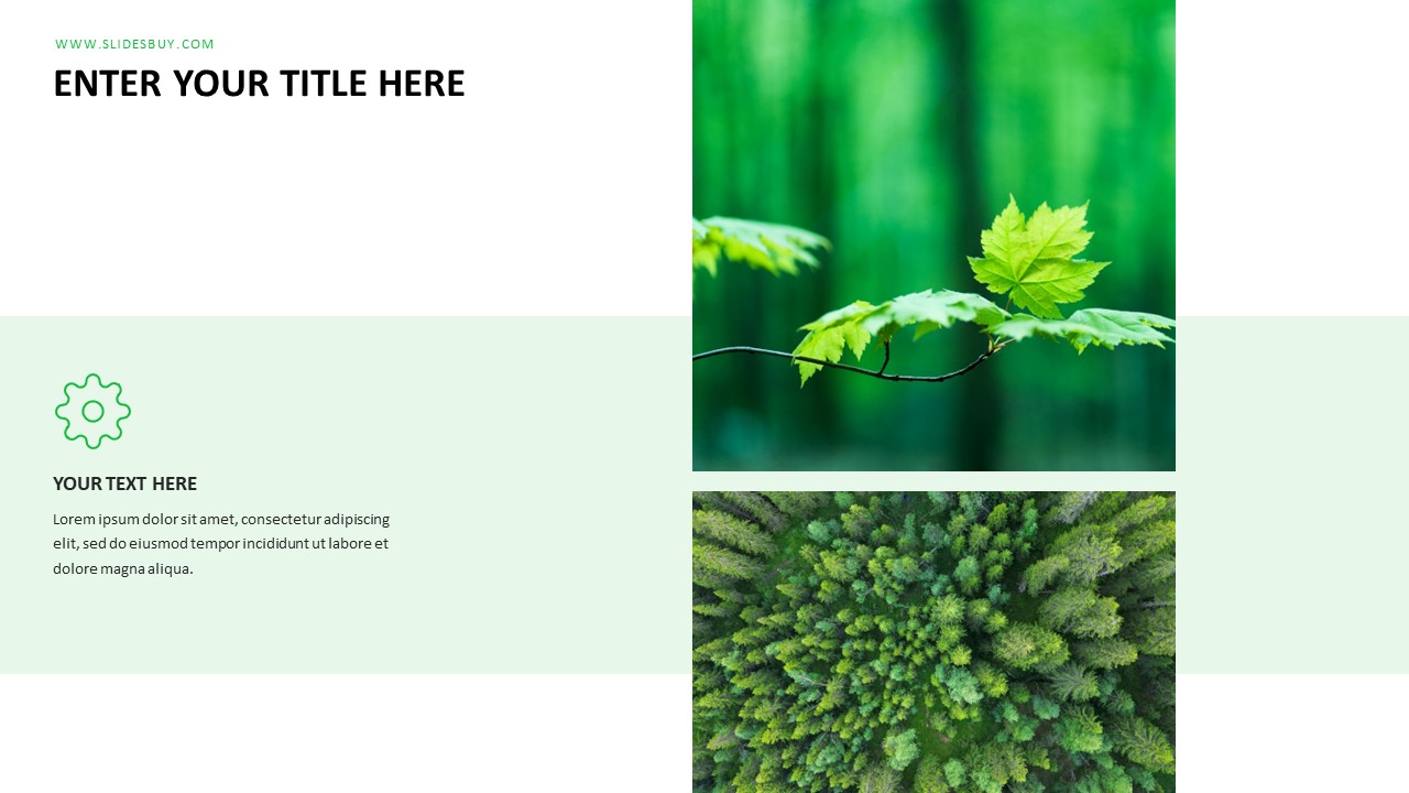 Nature-Themed PowerPoint Slide Template - Green Eco Presentation Design